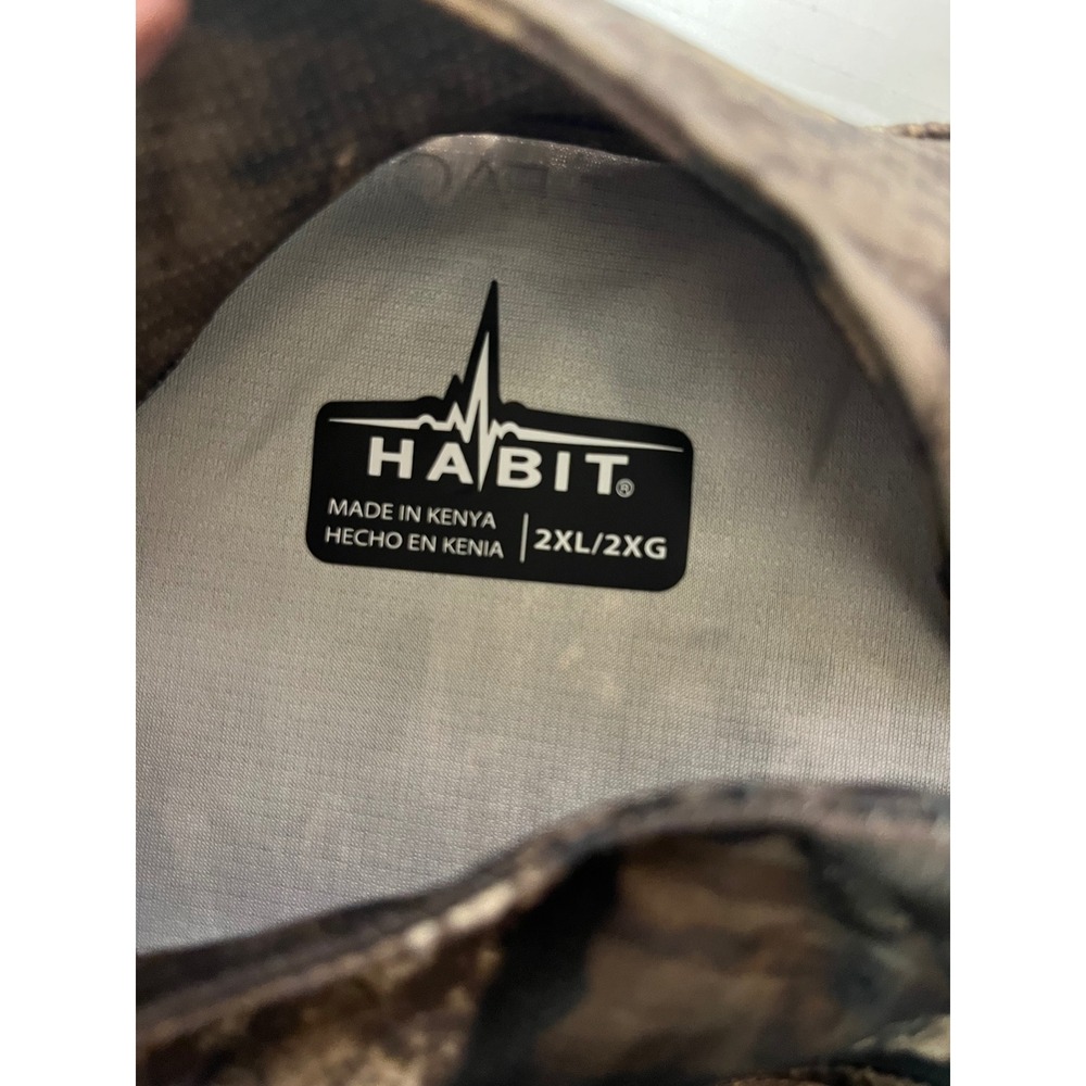 Habit 1/4 Zip Pullover Mens 2XL Camo Realtree Timber Scent-Factor - Picture 3 of 7